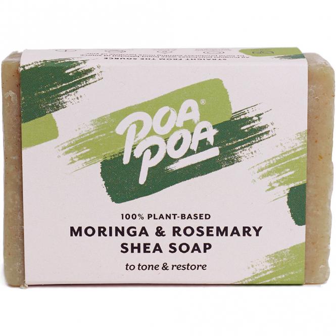 Poapoa Moringa & Rosemary Shea savon, 100 g 